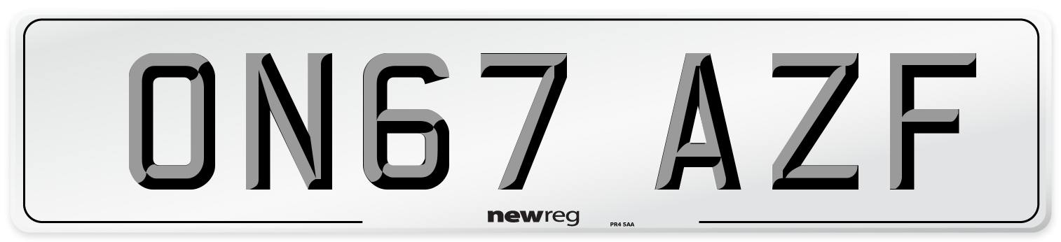 ON67 AZF Number Plate from New Reg